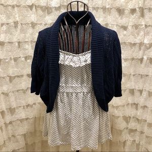 Torrid Size 1 Navy Blue Knitted Cardigan Shrug